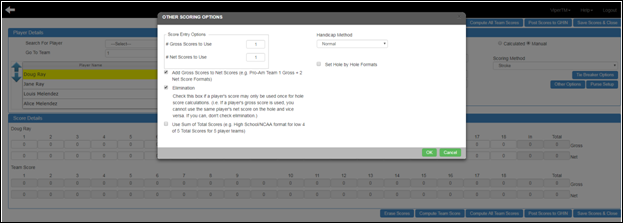 Pro-Am scoring format